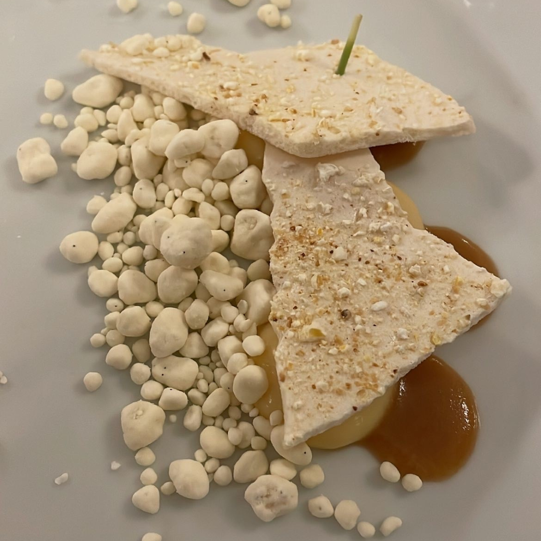 postre de chocolate blanco